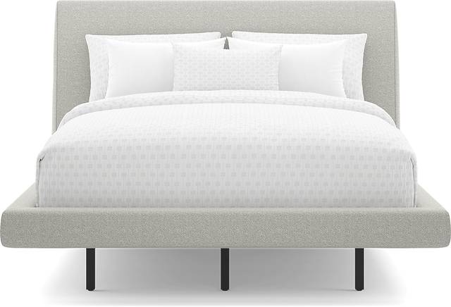 Aruba Gray 3 Pc King Upholstered Bed - Thumbnail - Image 2