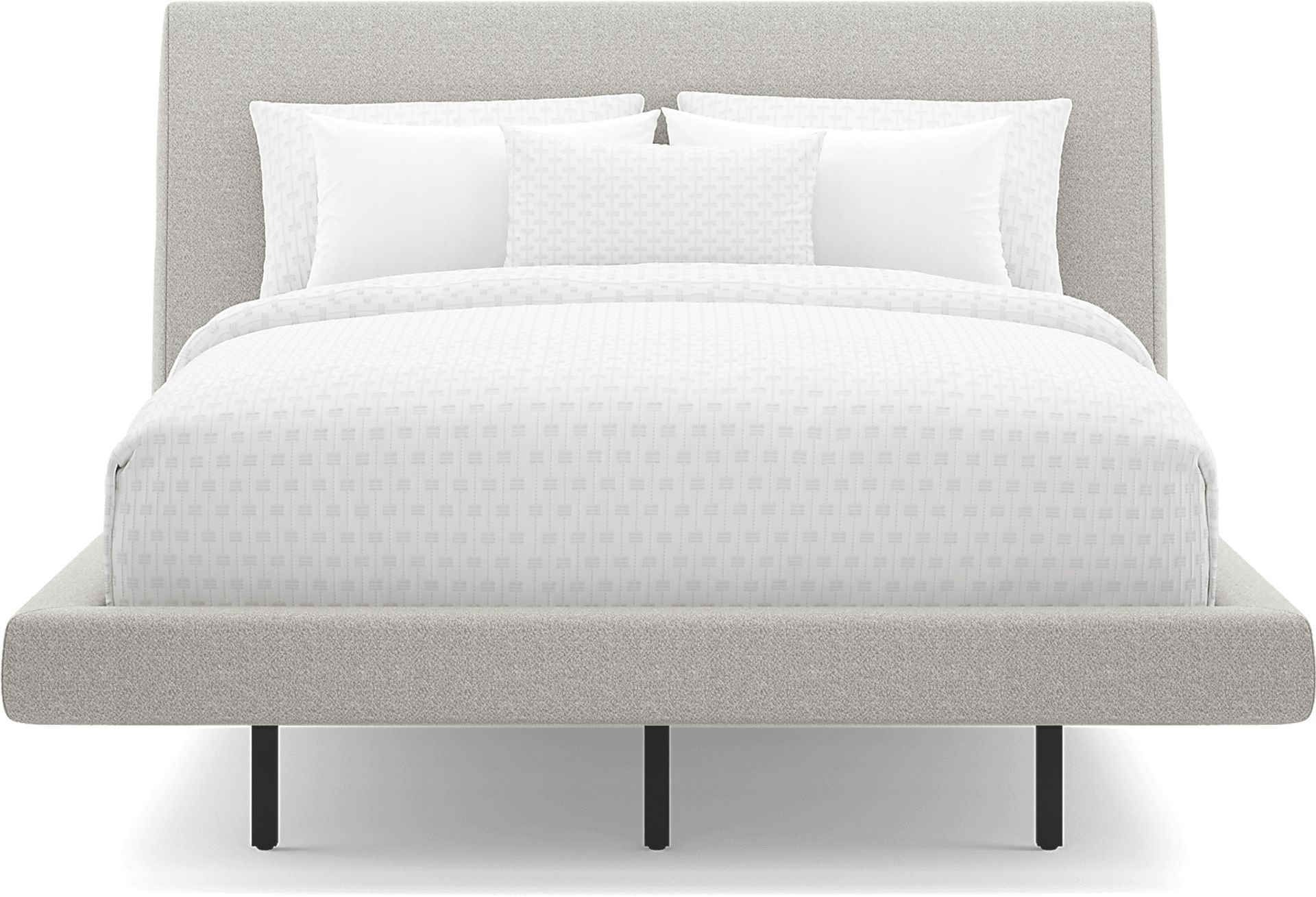 Aruba Gray 3 Pc King Upholstered Bed - Image 2