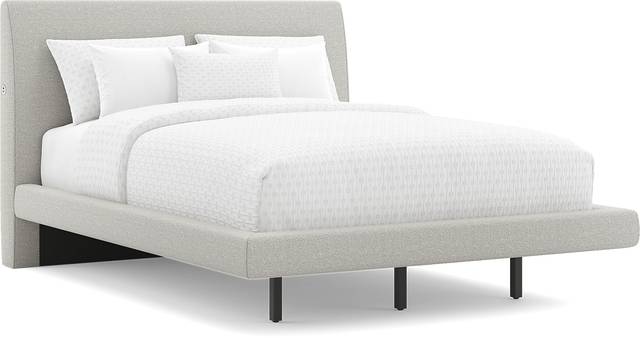 Aruba Gray 3 Pc King Upholstered Bed - Thumbnail - Image 1