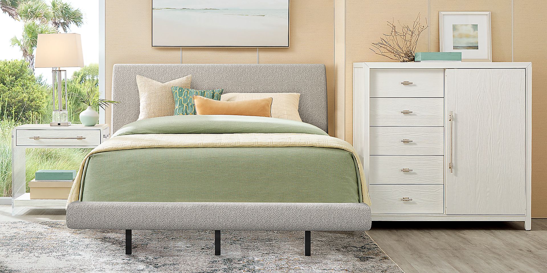 Aruba Gray 5 Pc Queen Bedroom - Image 2