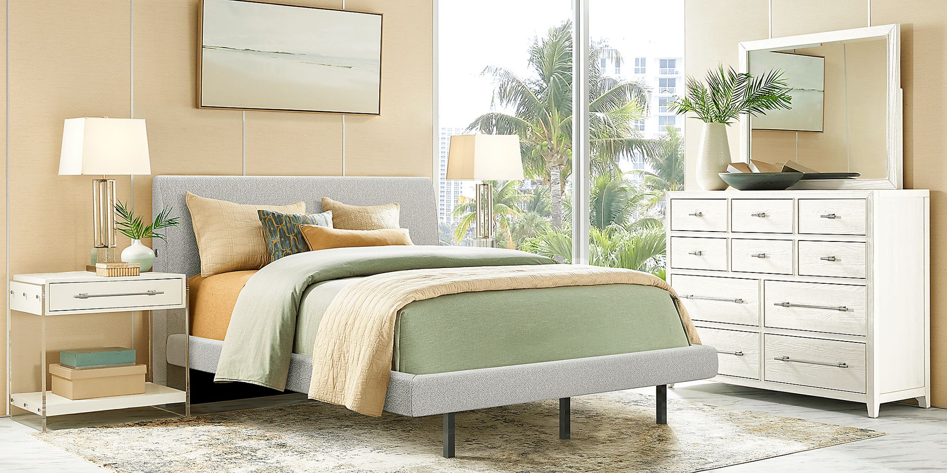 Aruba White 1 Drawer Nightstand - Image 2
