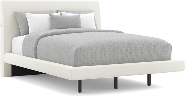 Aruba White 3 Pc King Upholstered Bed - Thumbnail - Image 1