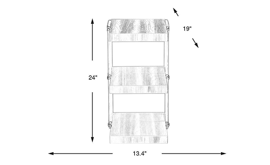 Aruba White Chairside Table