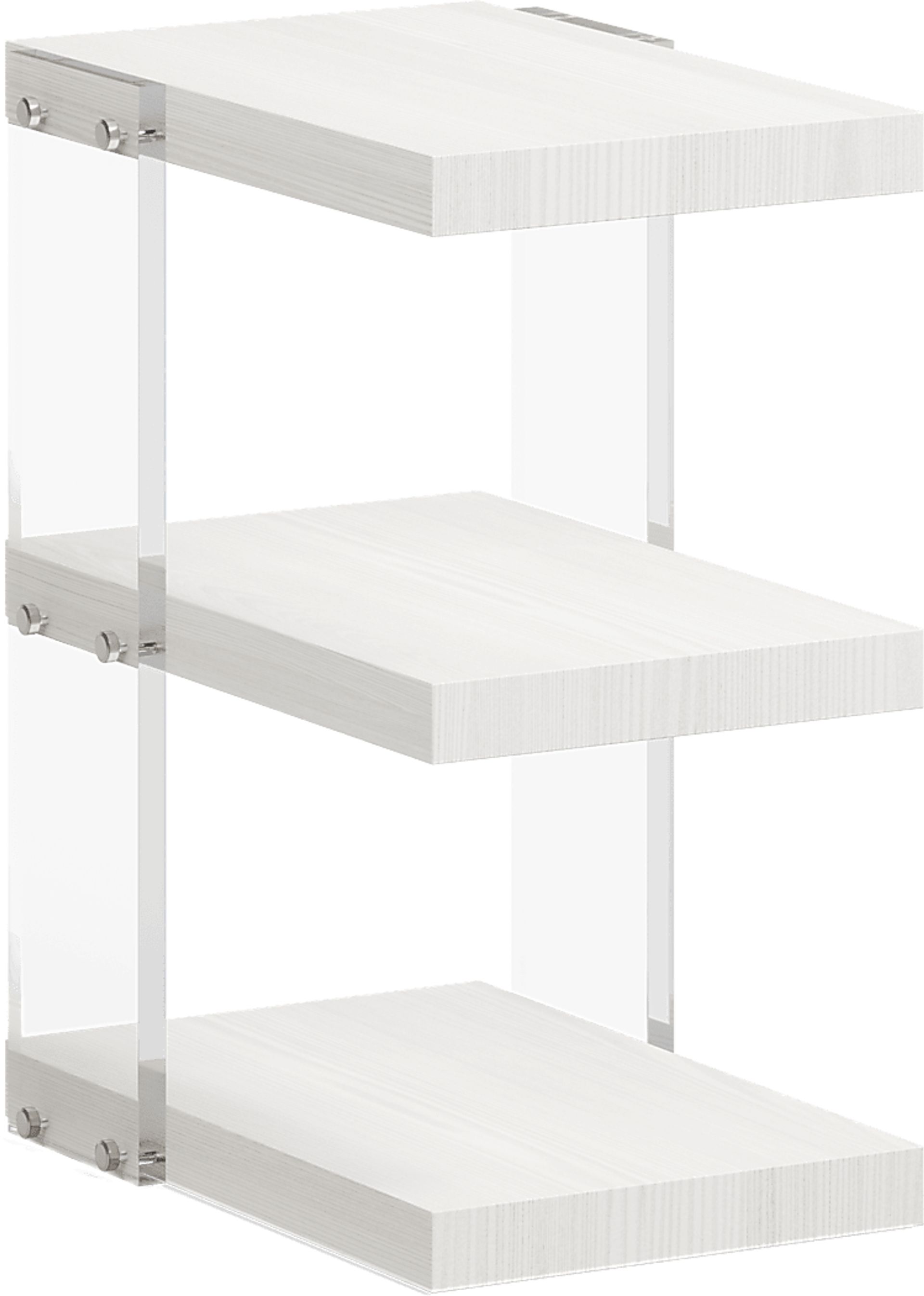 Aruba White Chairside Table - Image 1