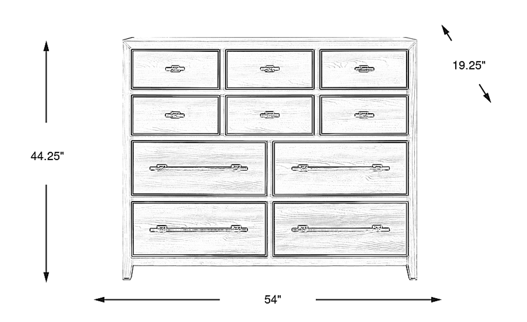 Aruba White Dresser