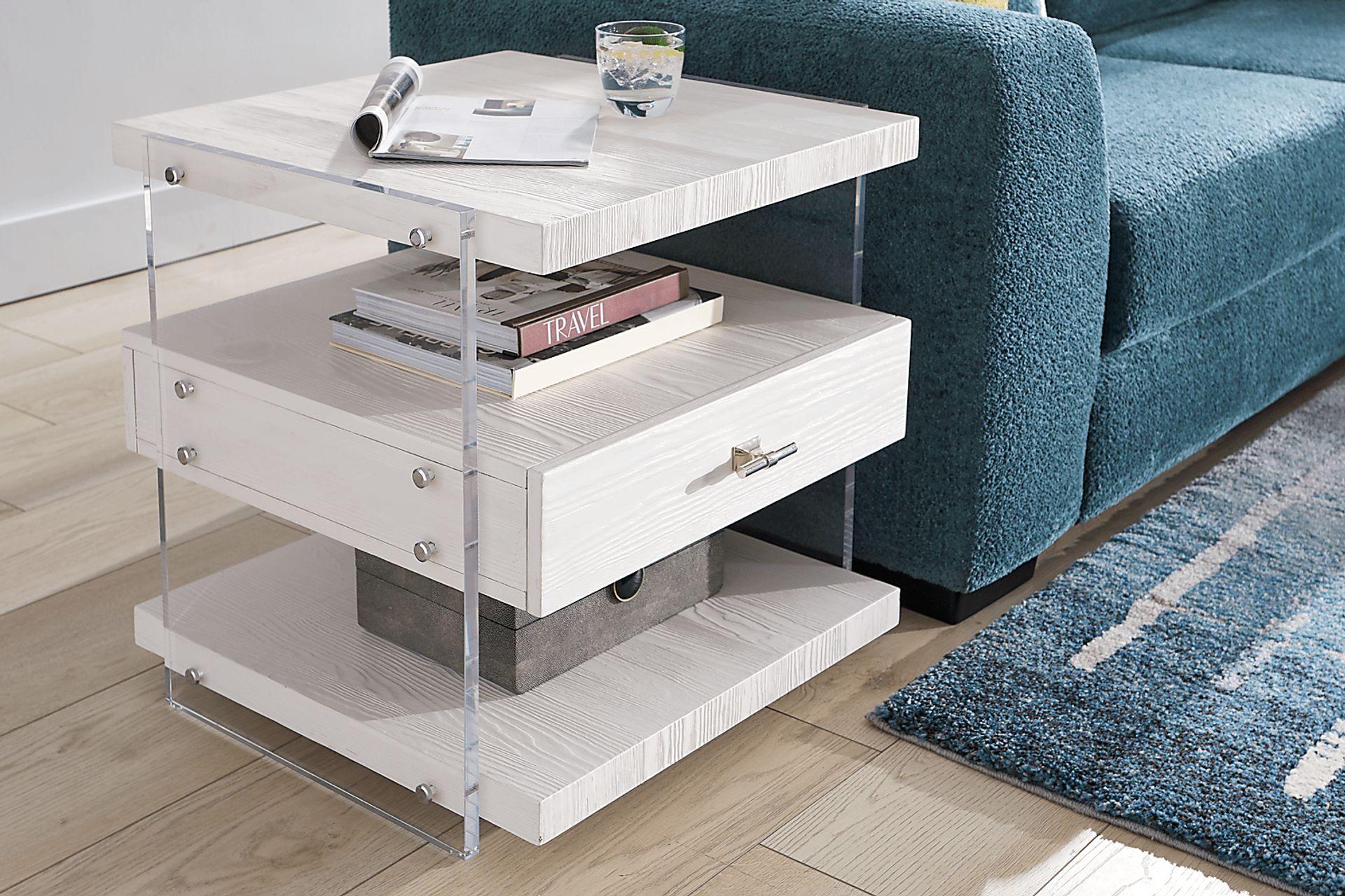 Aruba White End Table - Image 3
