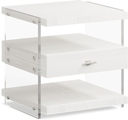 Aruba White End Table