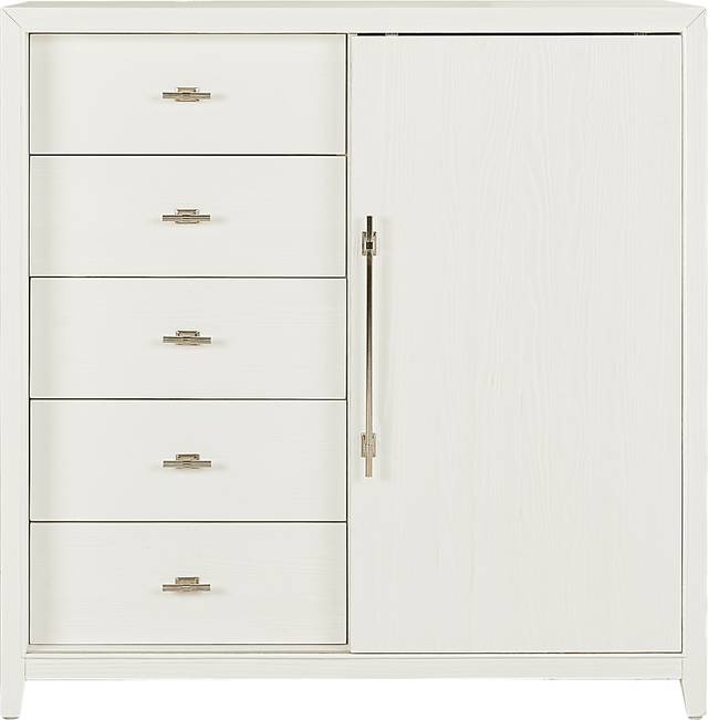 Aruba White 5 Pc Bedroom with Blue King Upholstered Bed - Thumbnail - Image 4