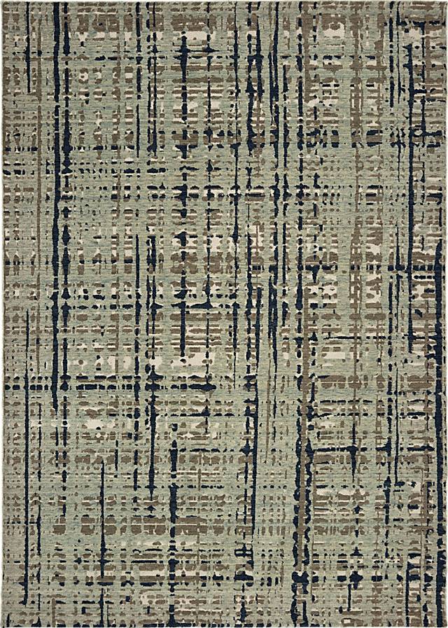 Arusa Blue 6'7 x 9'6 Rug - Thumbnail - Image 1
