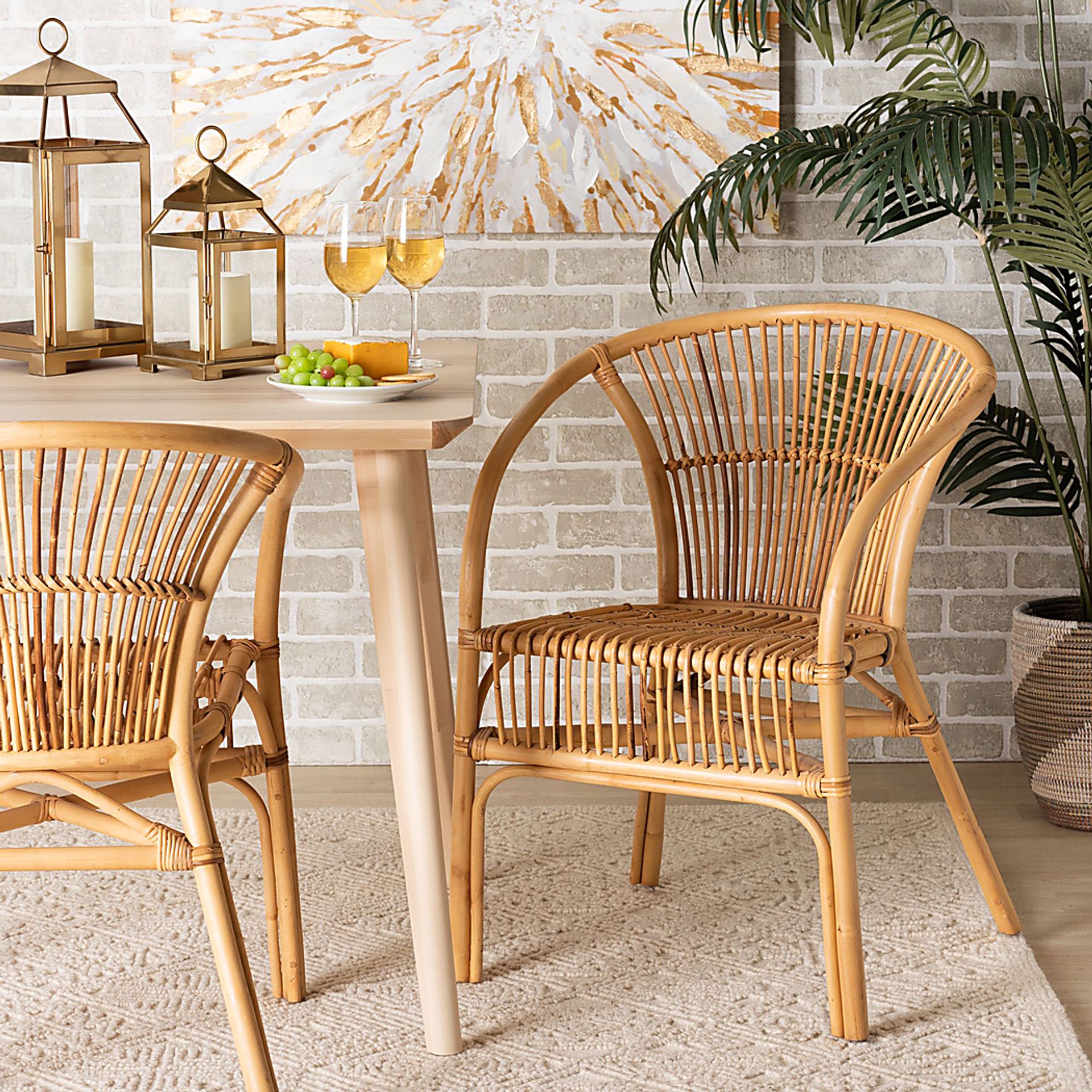 Arvany Brown Arm Chair - Image 2