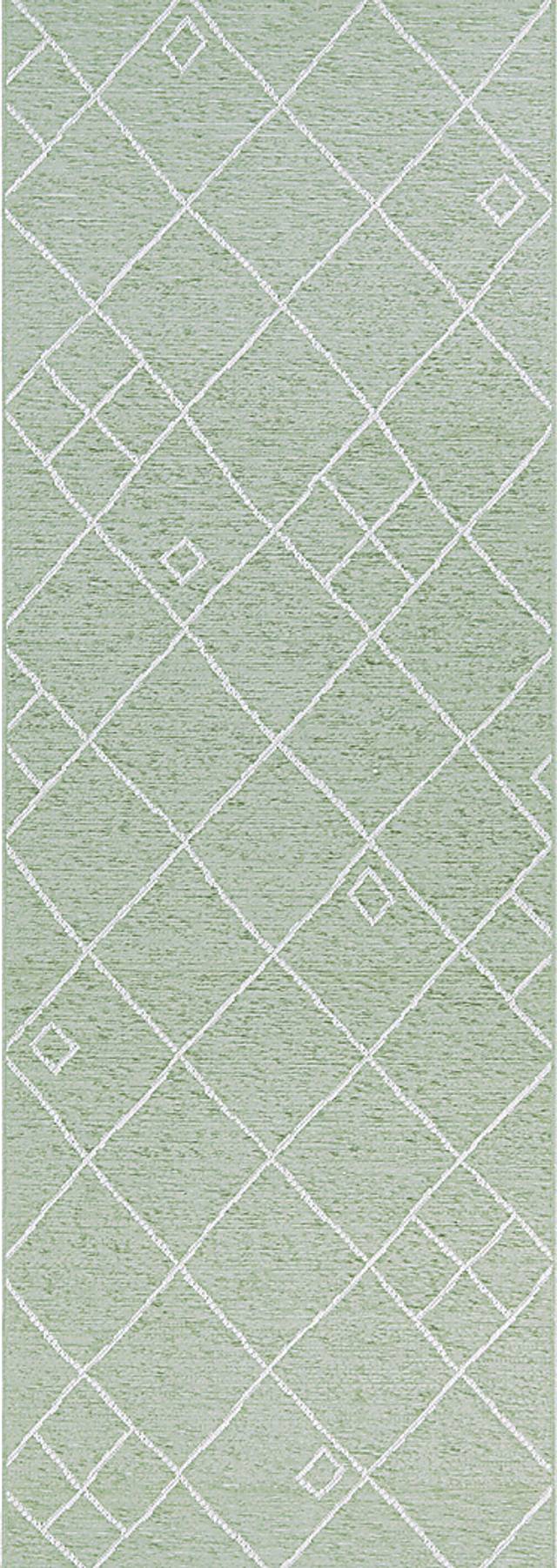 Arvia Green 2'6 x 7'6 Runner Indoor/Outdoor Rug - Thumbnail - Image 1