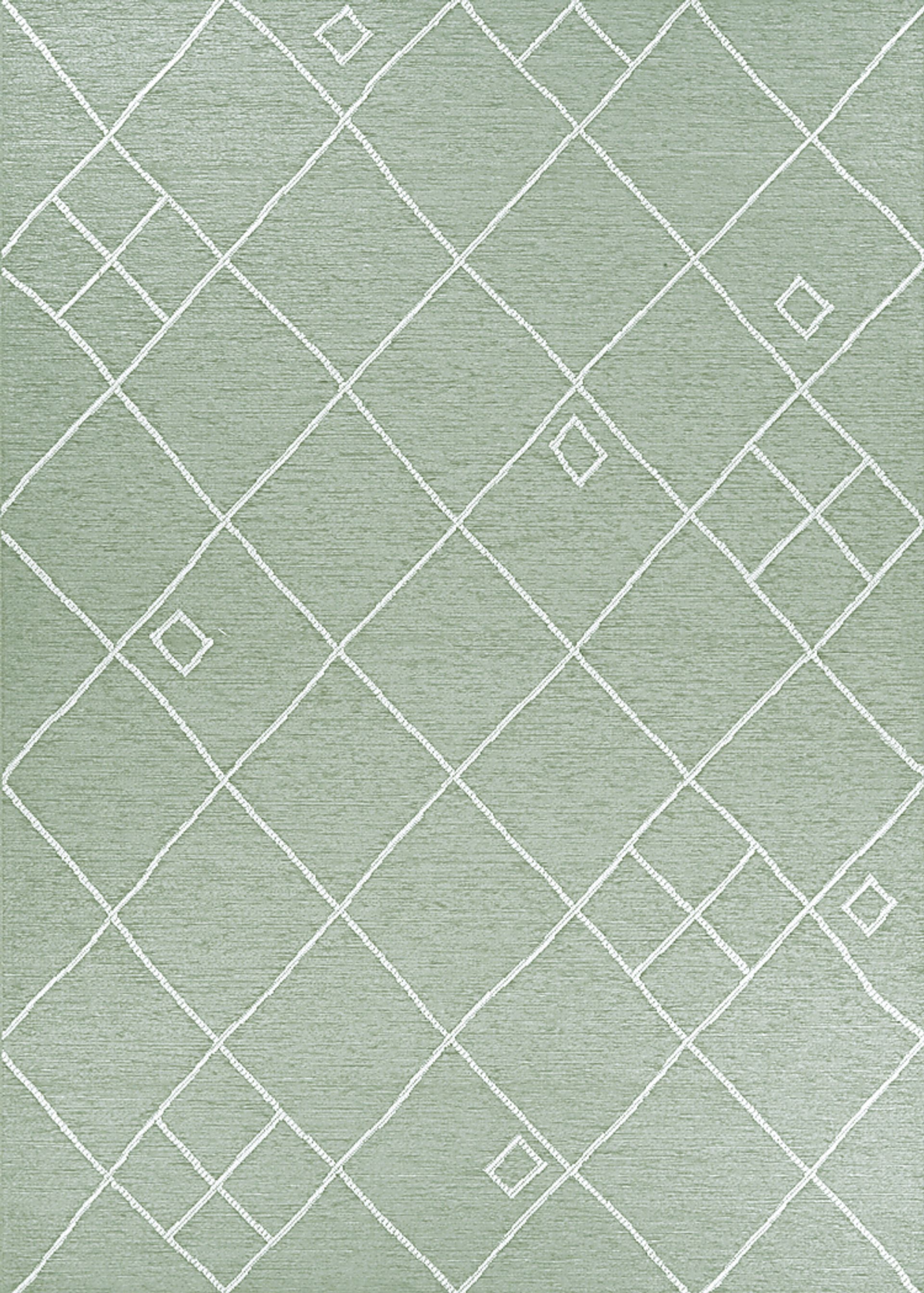 Arvia Green 6'4 x 9'6 Indoor/Outdoor Rug - Image 1