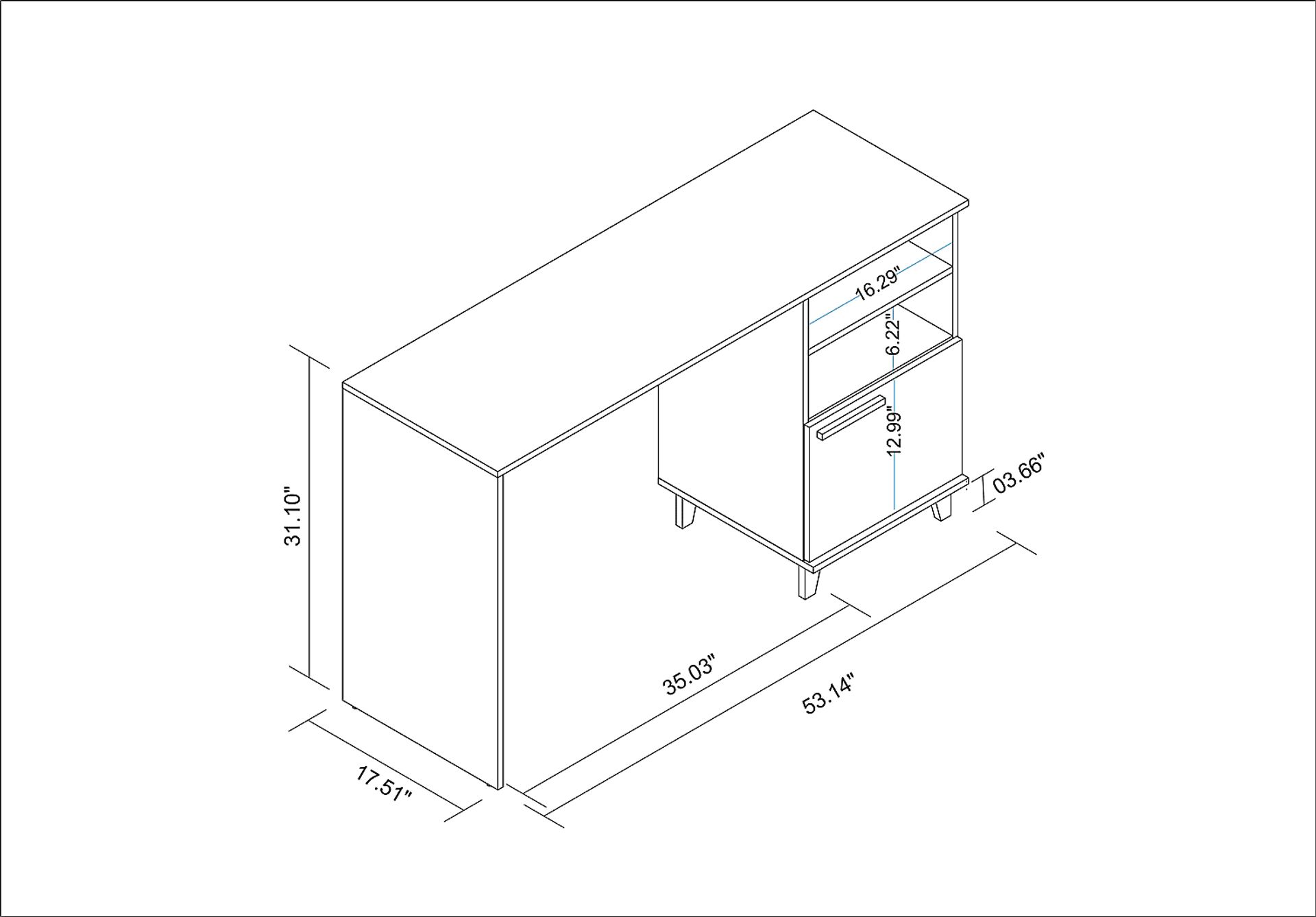 Arvilla White Desk - Image 4