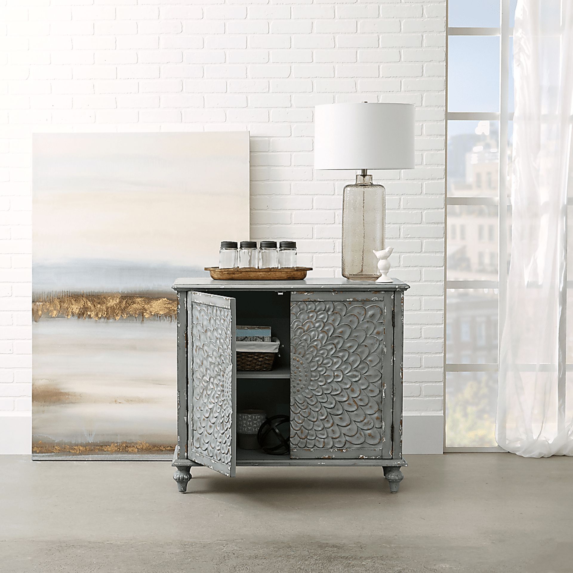 Arvonshire Gray Accent Cabinet - Image 7