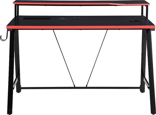 Arya Black/Red 48 In. Gaming Desk - Thumbnail - Image 2