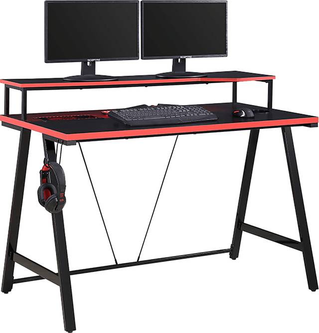 Arya Black/Red 48 In. Gaming Desk - Thumbnail - Image 3