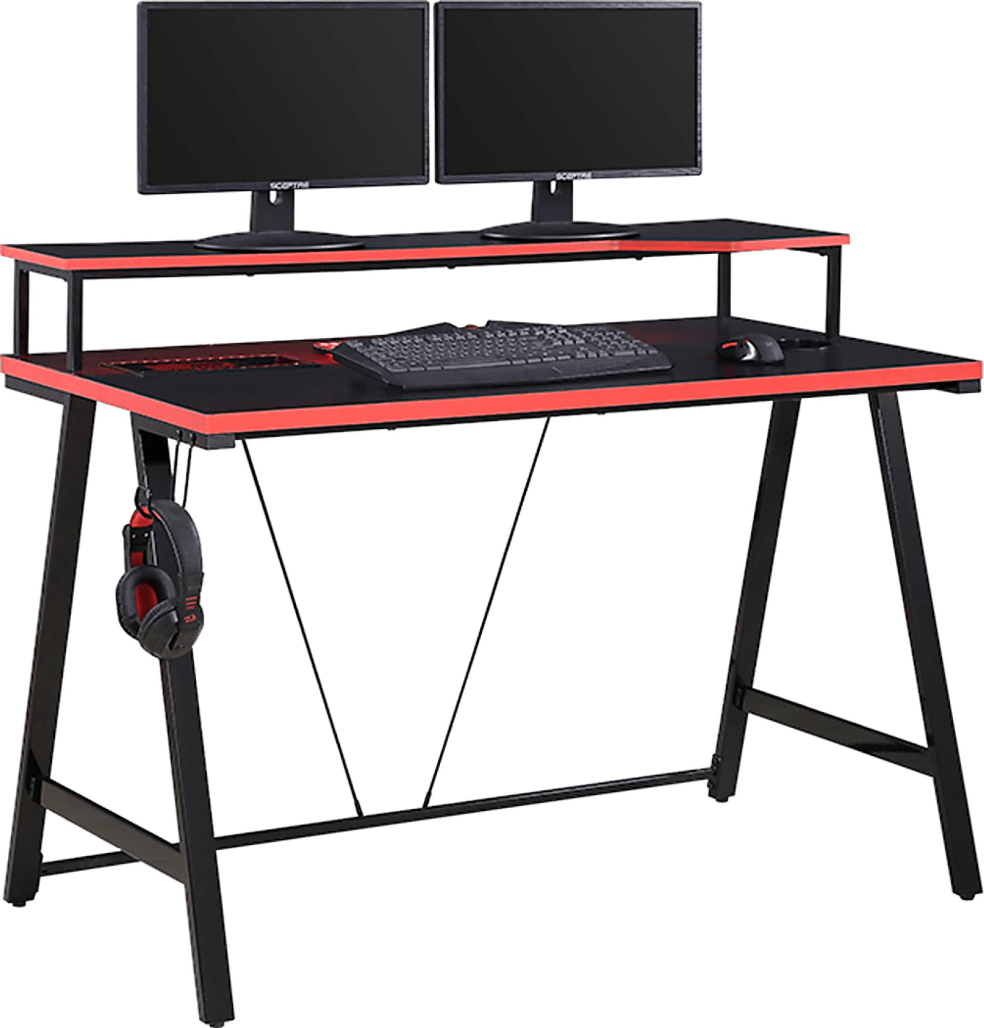 Arya Black/Red 48 In. Gaming Desk - Image 3
