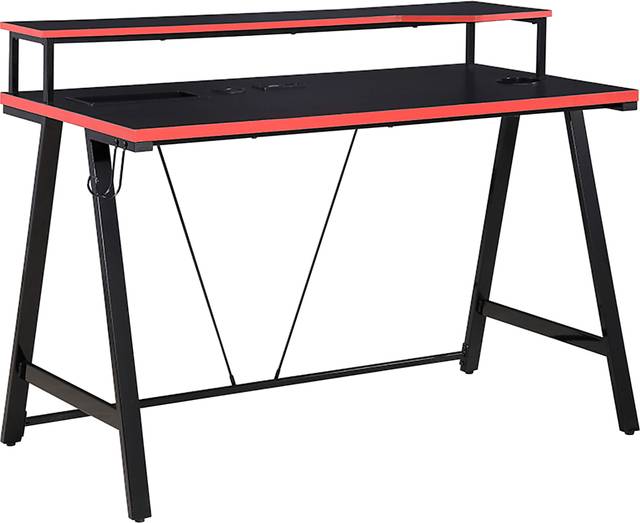 Arya Black/Red 48 In. Gaming Desk - Thumbnail - Image 1