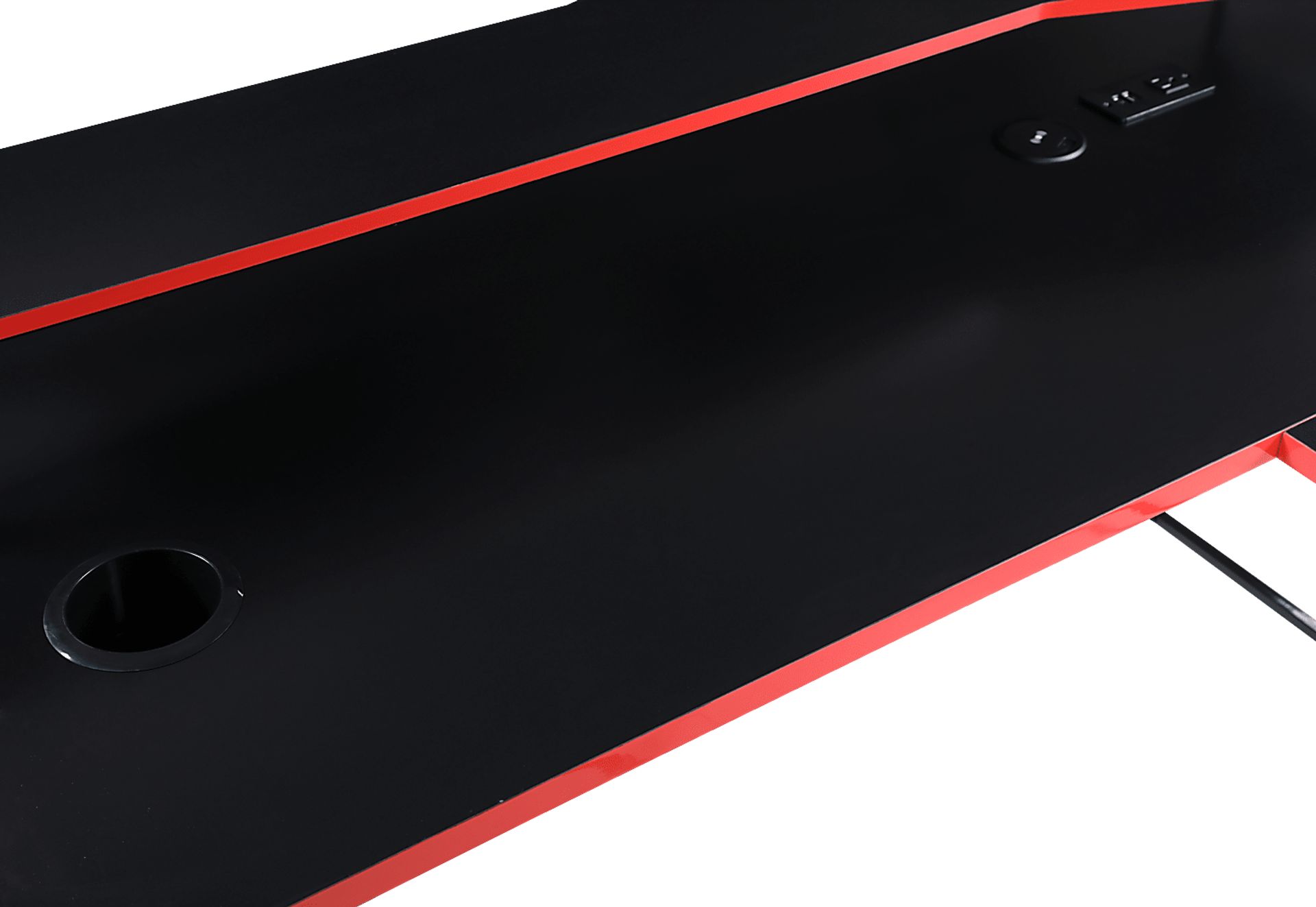 Arya Black/Red L-shaped Gaming Desk - Image 15