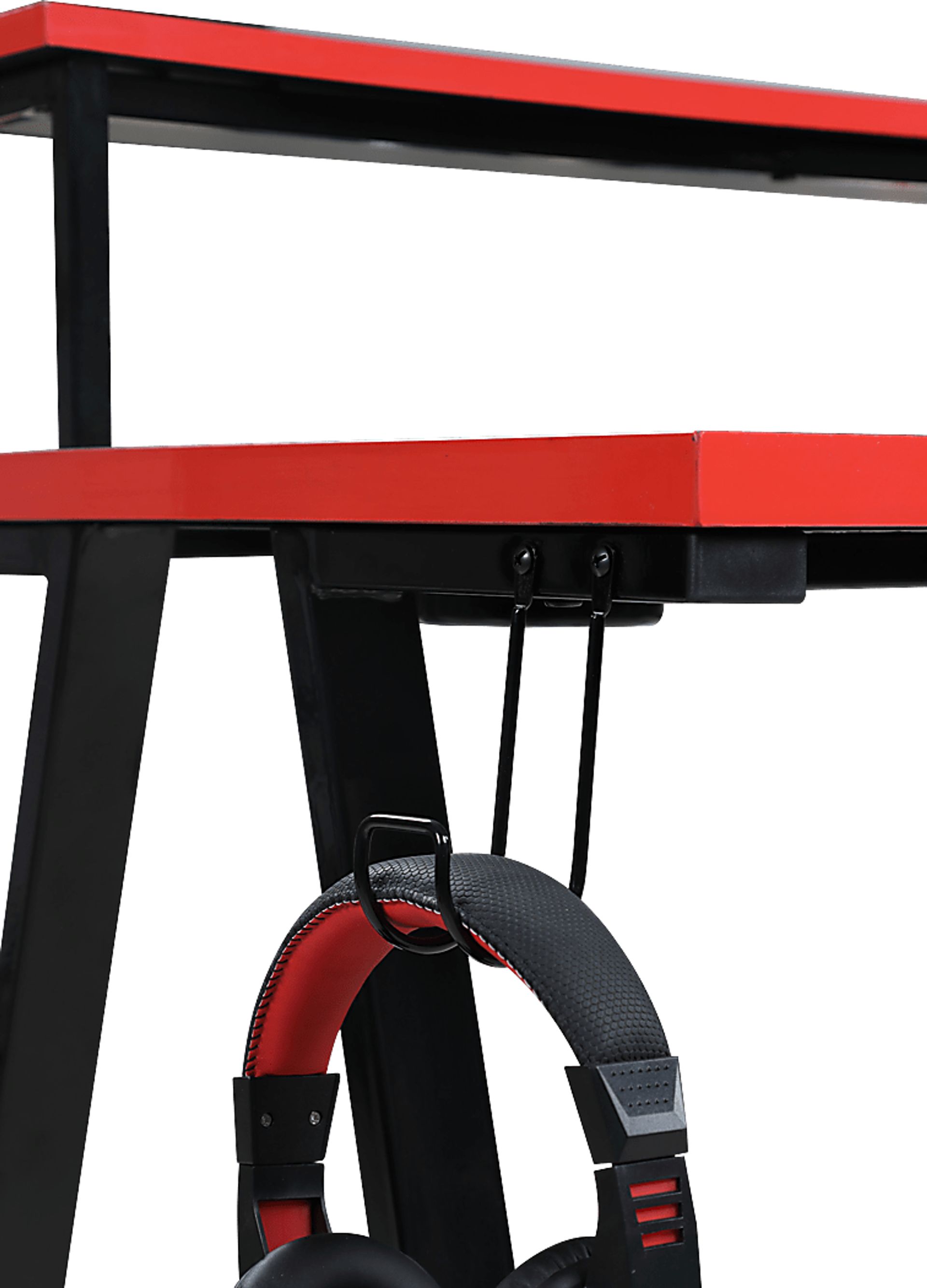 Arya Black/Red L-shaped Gaming Desk - Image 5
