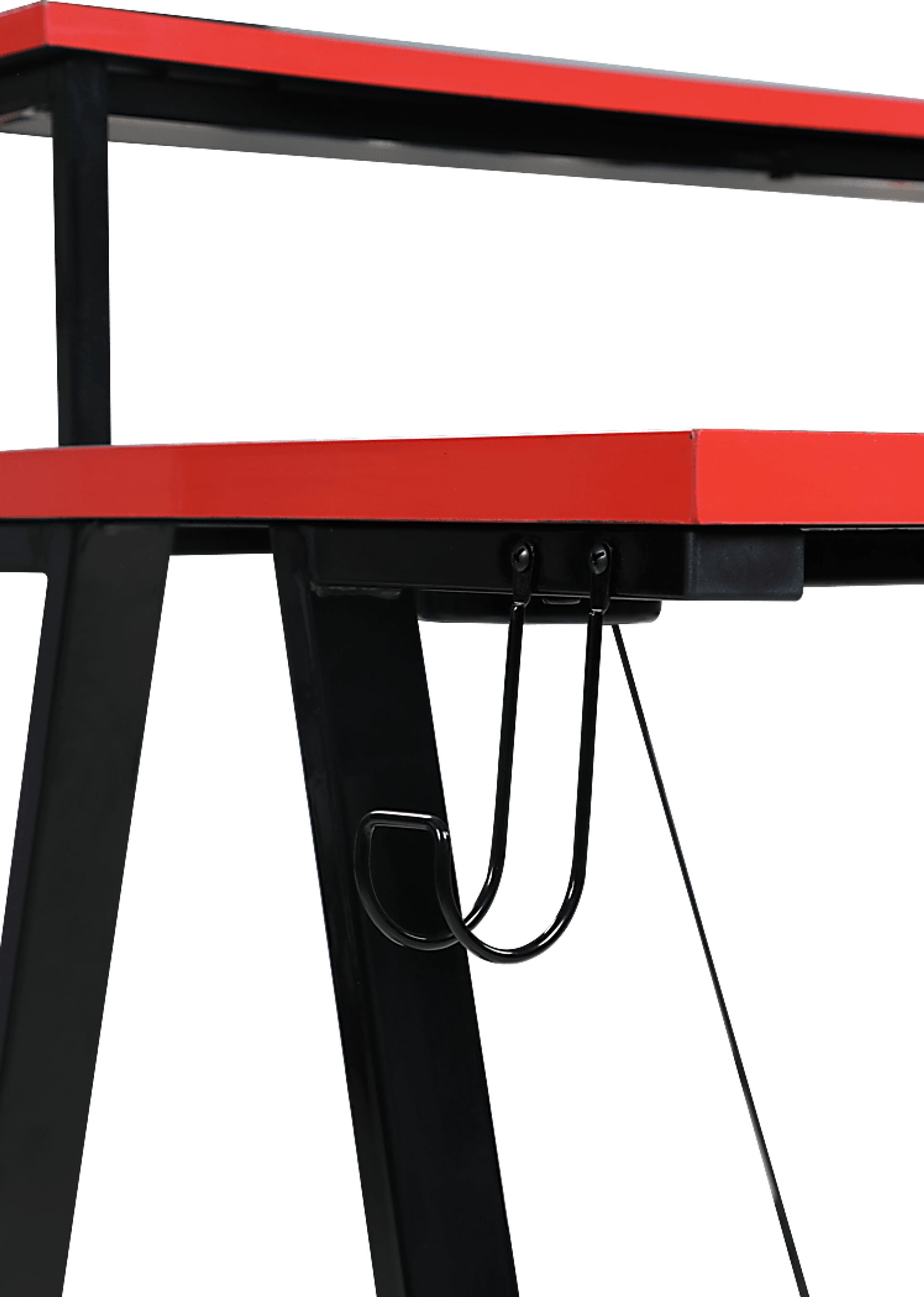 Arya Black/Red L-shaped Gaming Desk - Image 6