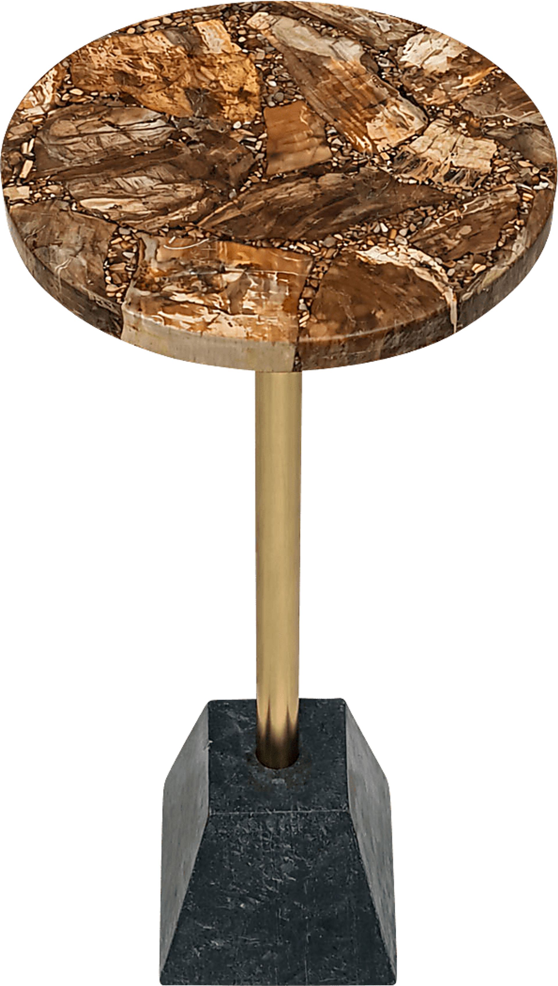 Aryen Gold/Brown Accent Table - Image 4