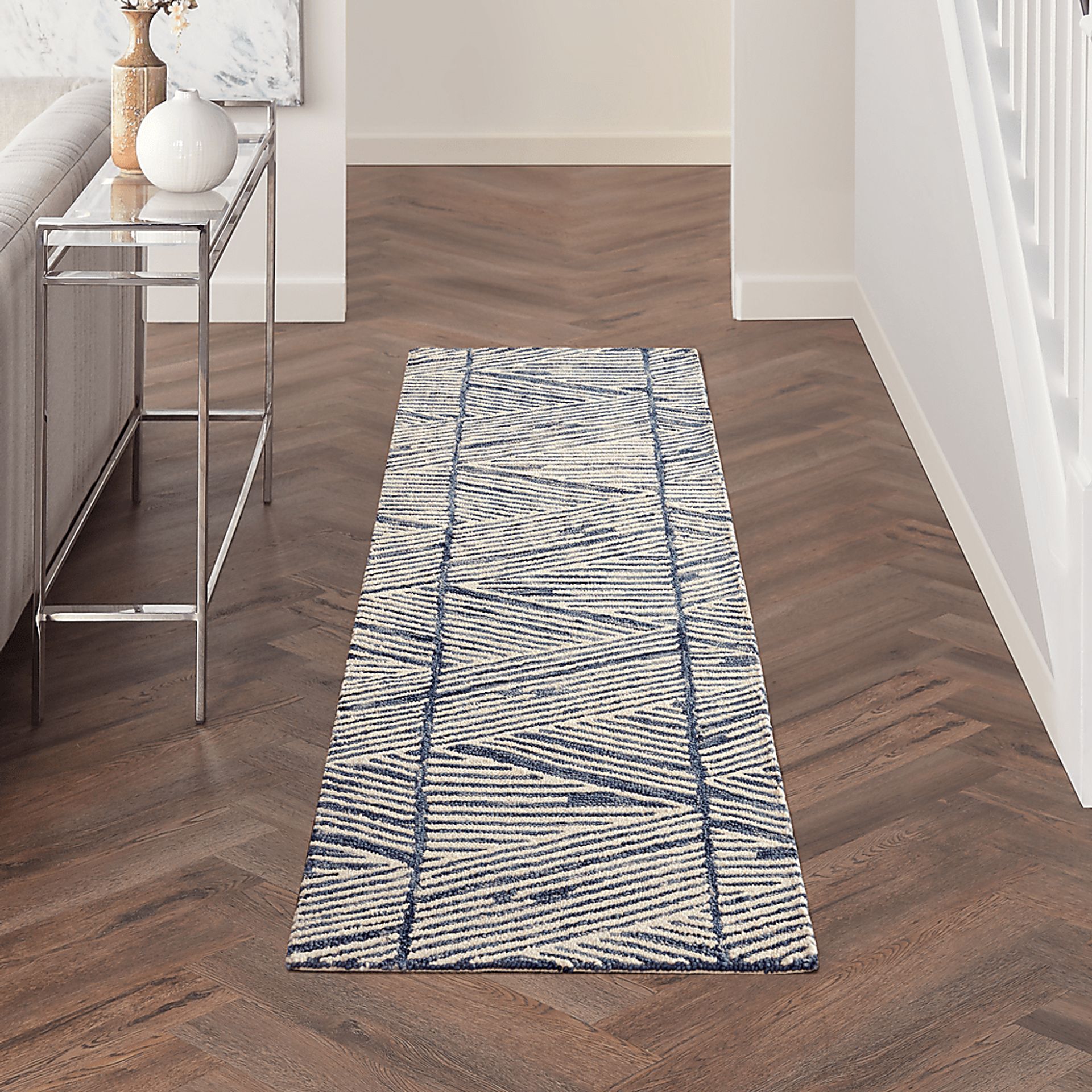 Aryla 2'3 x 7'6 Blue Rug - Image 2