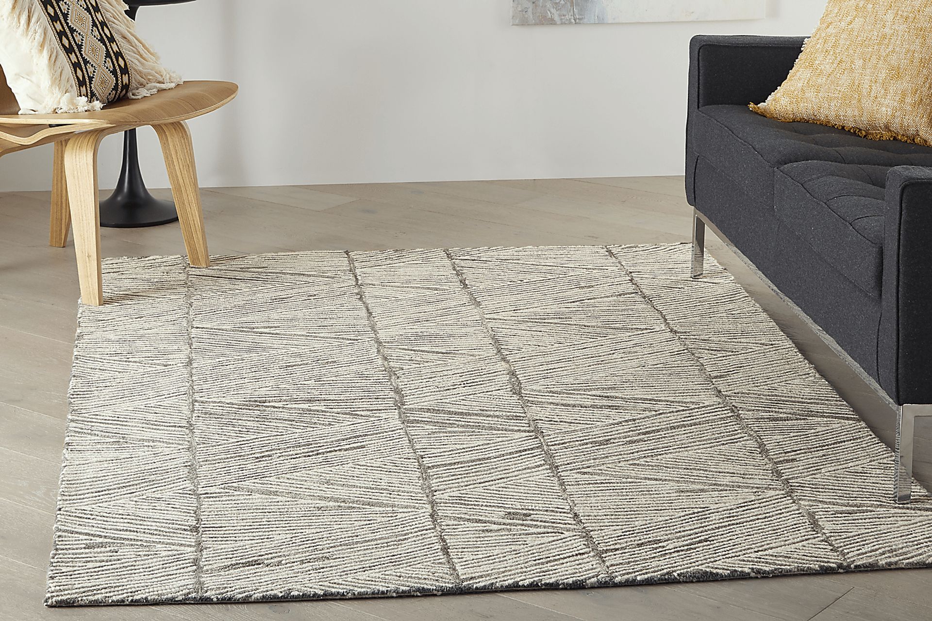 Aryla Gray/White 8'3 x 11'6 Rug - Image 2