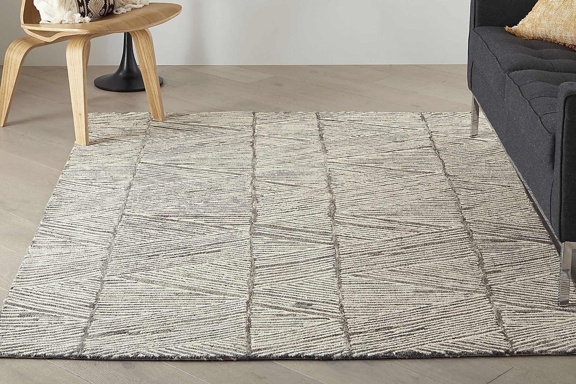 Aryla Gray/White 8'3 x 11'6 Rug - Image 3