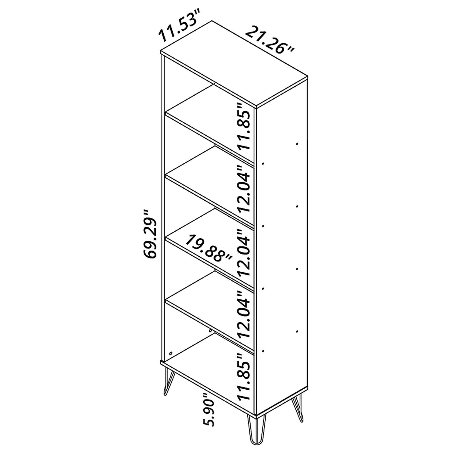 Arzano Black 3 Pc Bookcase - Image 9