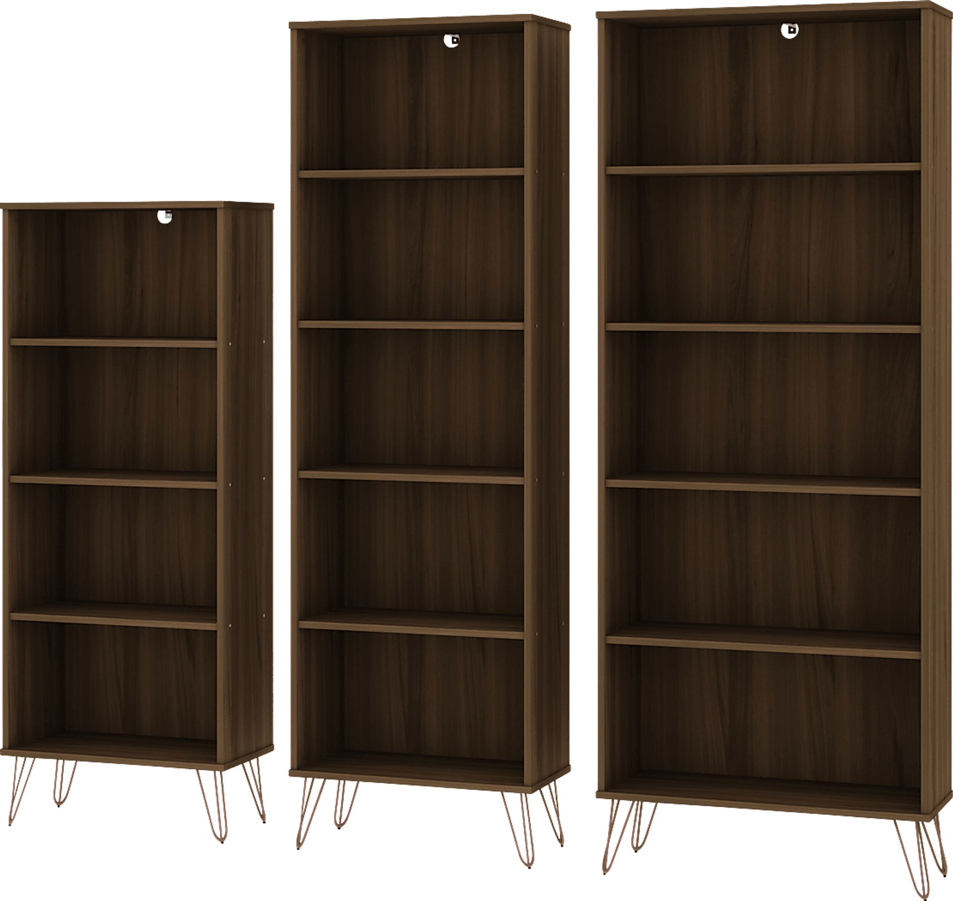 Arzano Brown 3 Pc Bookcase - Image 1
