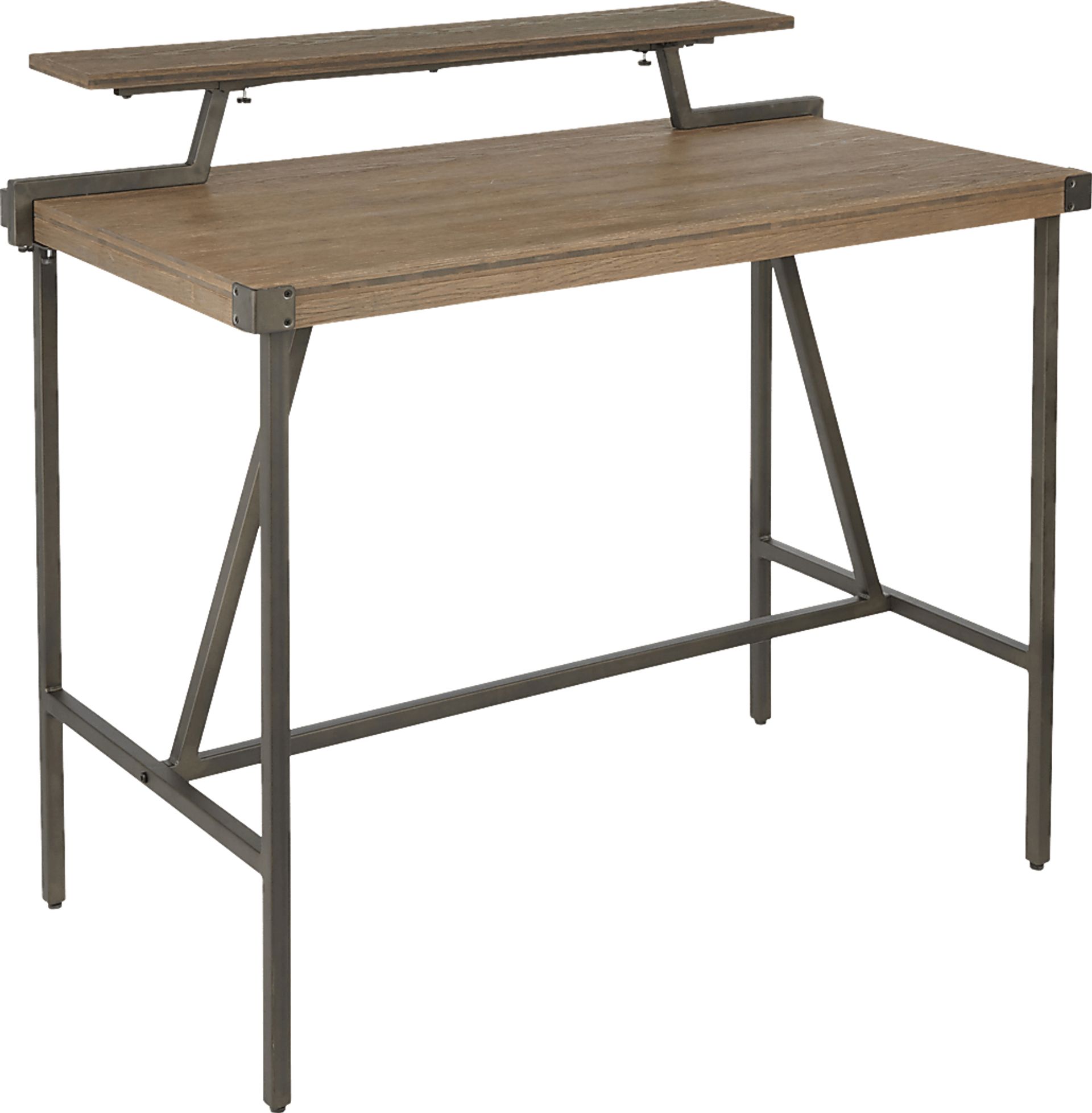 Asaff Antique Brown Standing Desk - Image 1