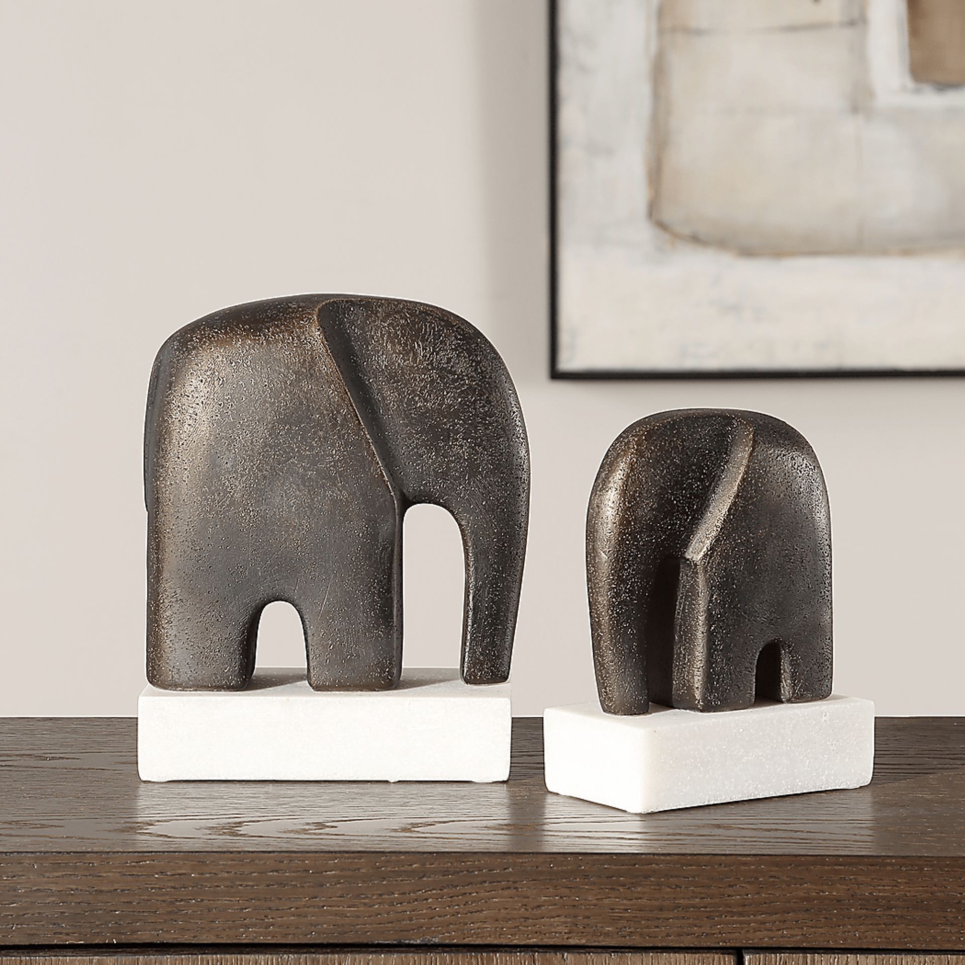Ascan Bronze Sculpture, Set of 2 - Image 3