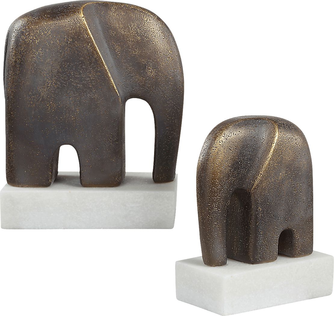 Ascan Bronze Sculpture, Set of 2