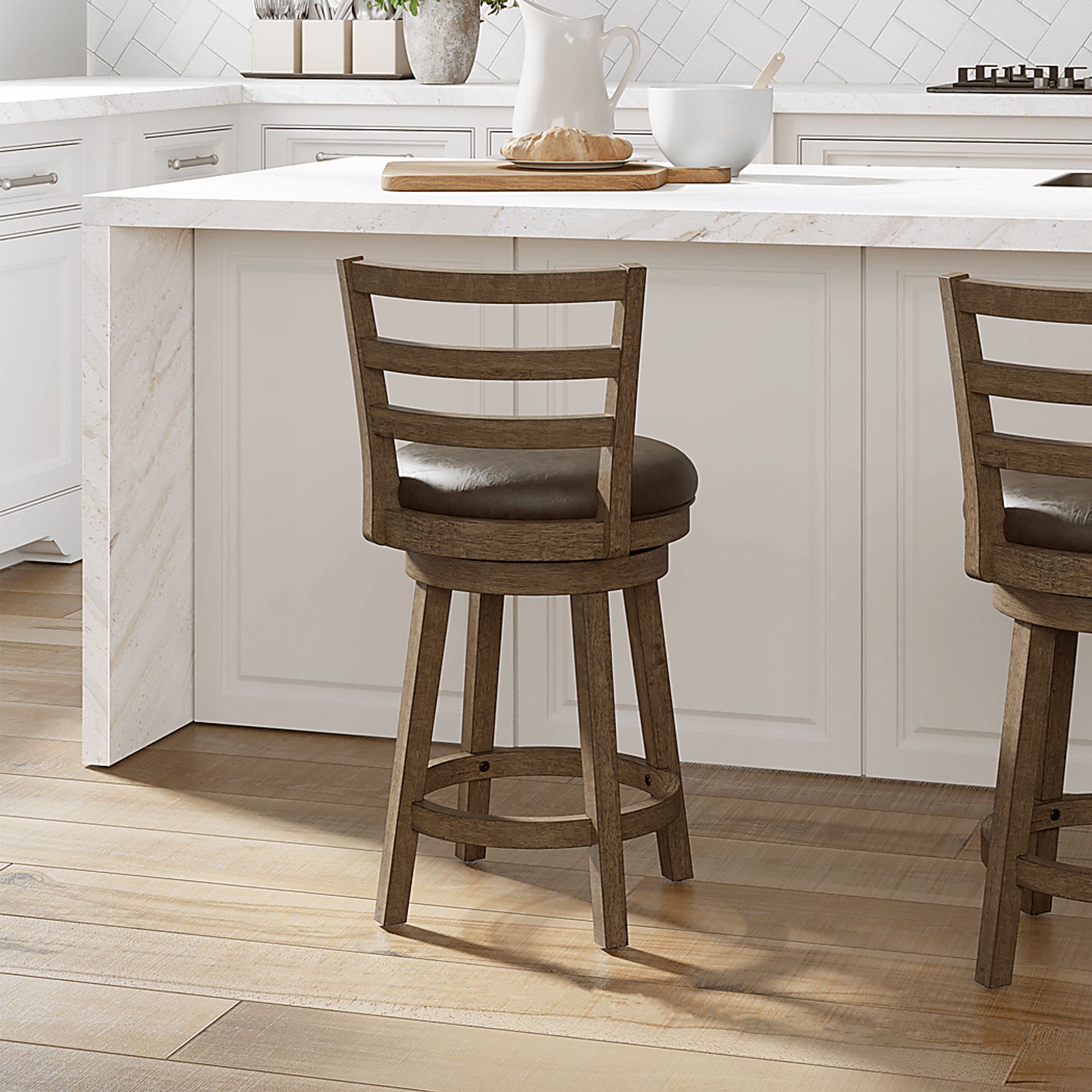 Aschines Brown Barstool - Image 2