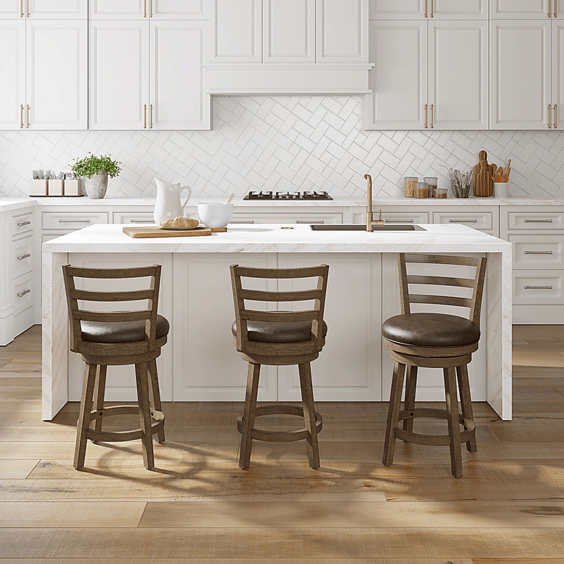 Aschines Brown Barstool - Image 3