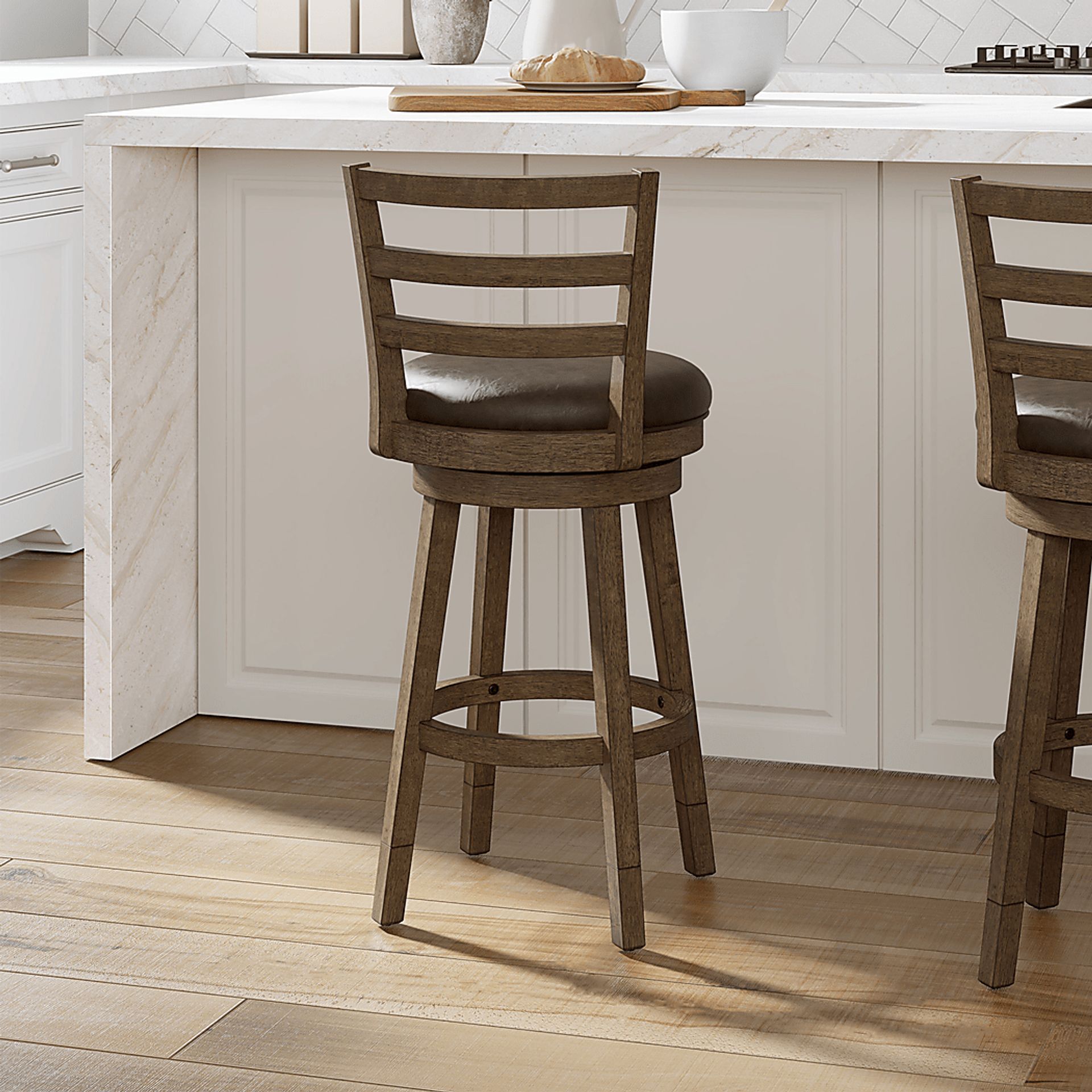 Aschines Brown Barstool - Image 5