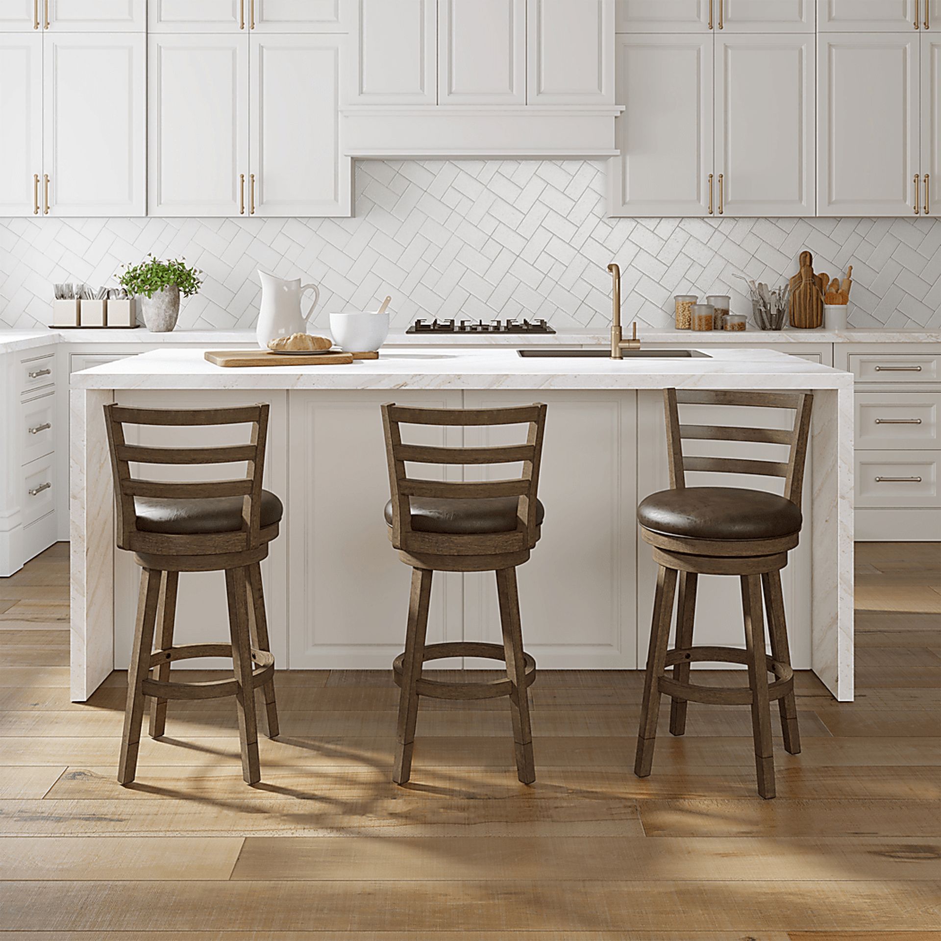 Aschines Brown Barstool - Image 6