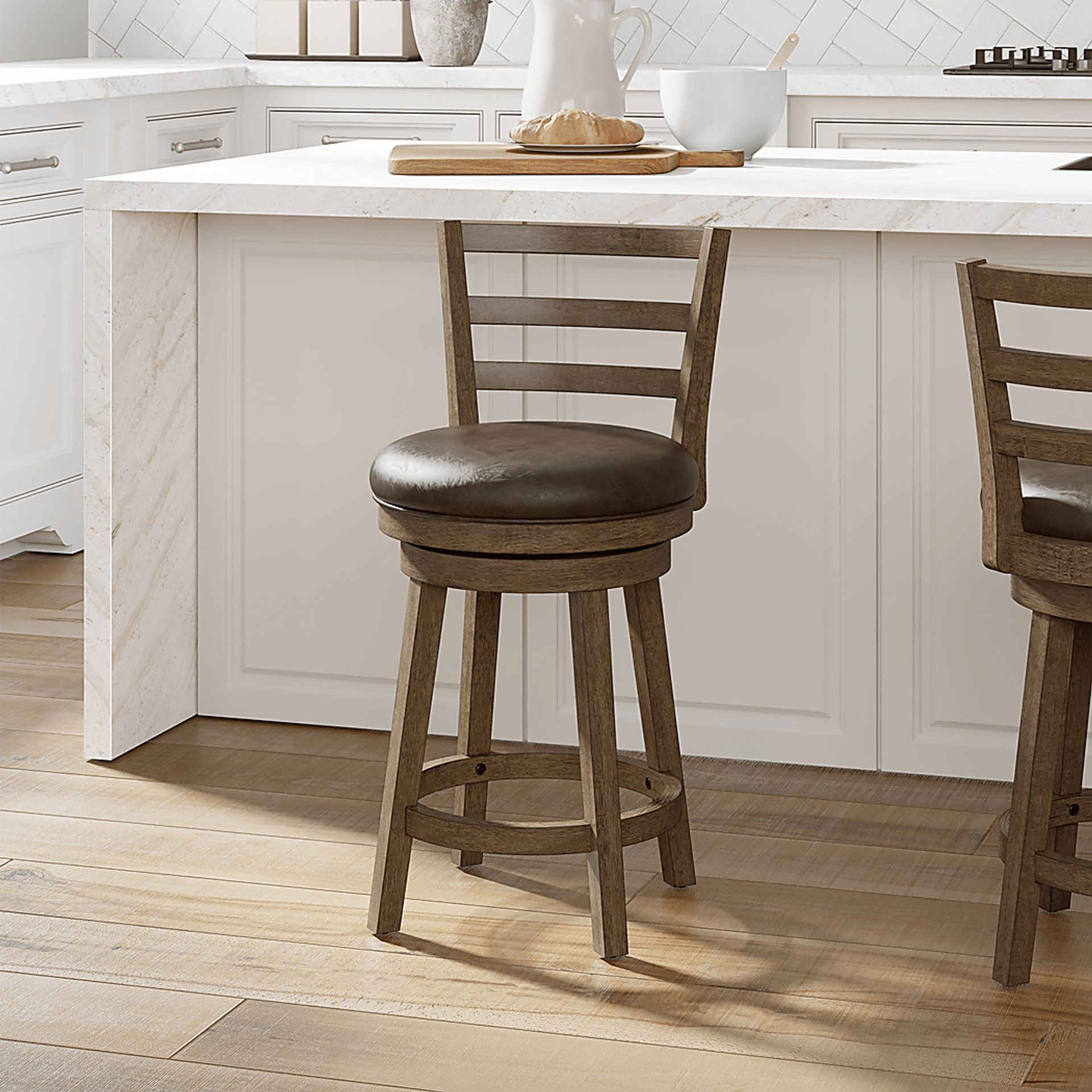 Aschines Brown Barstool - Image 7