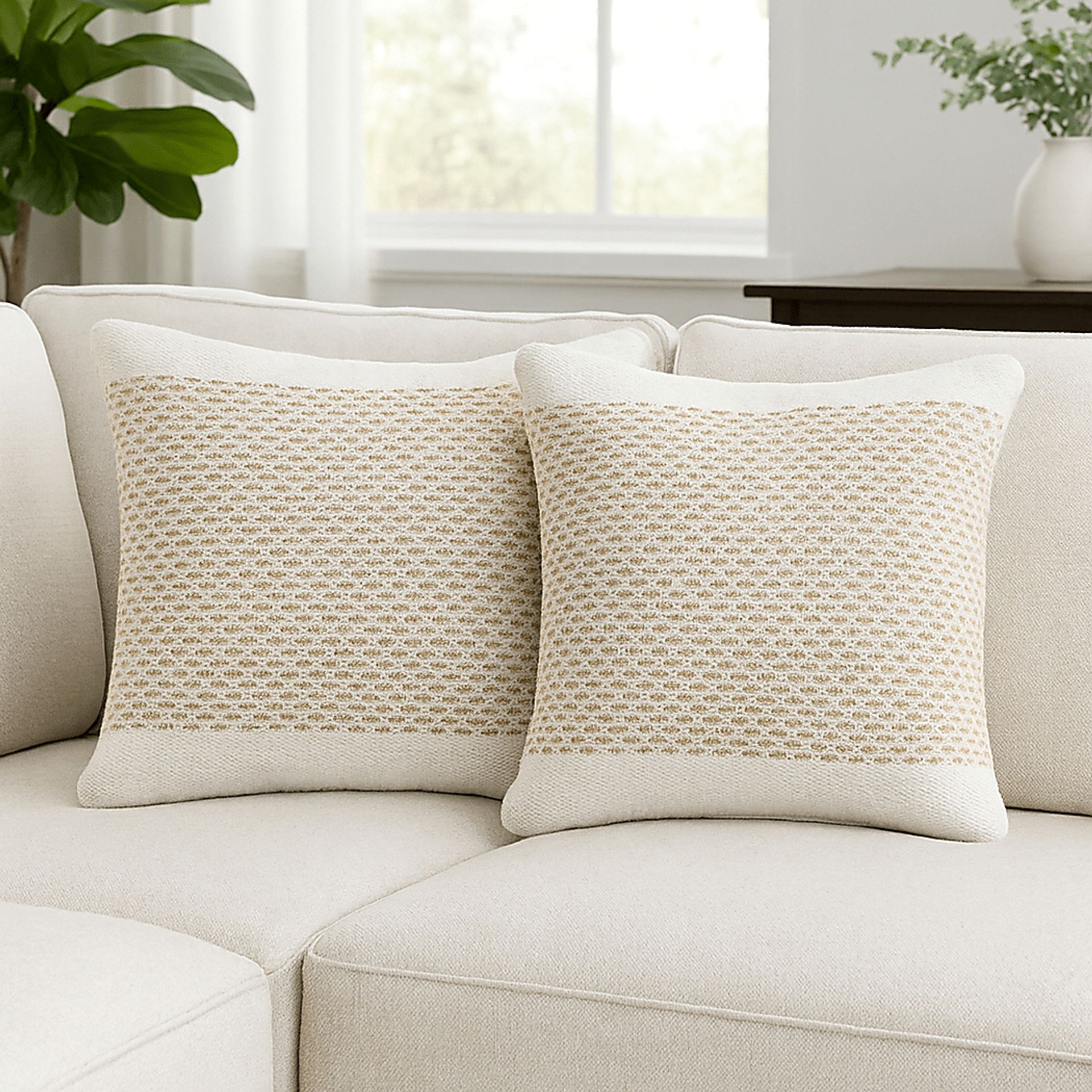 Aseela Tan Pillow, Set of 2 - Image 2