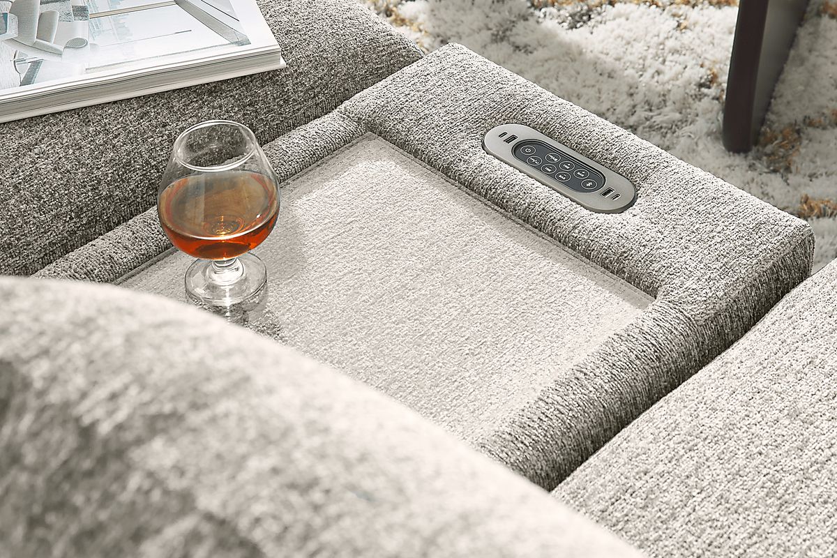 Drew & Jonathan Modularfour Ash Beige,Gray Chenille Fabric 7 Pc Modular ...