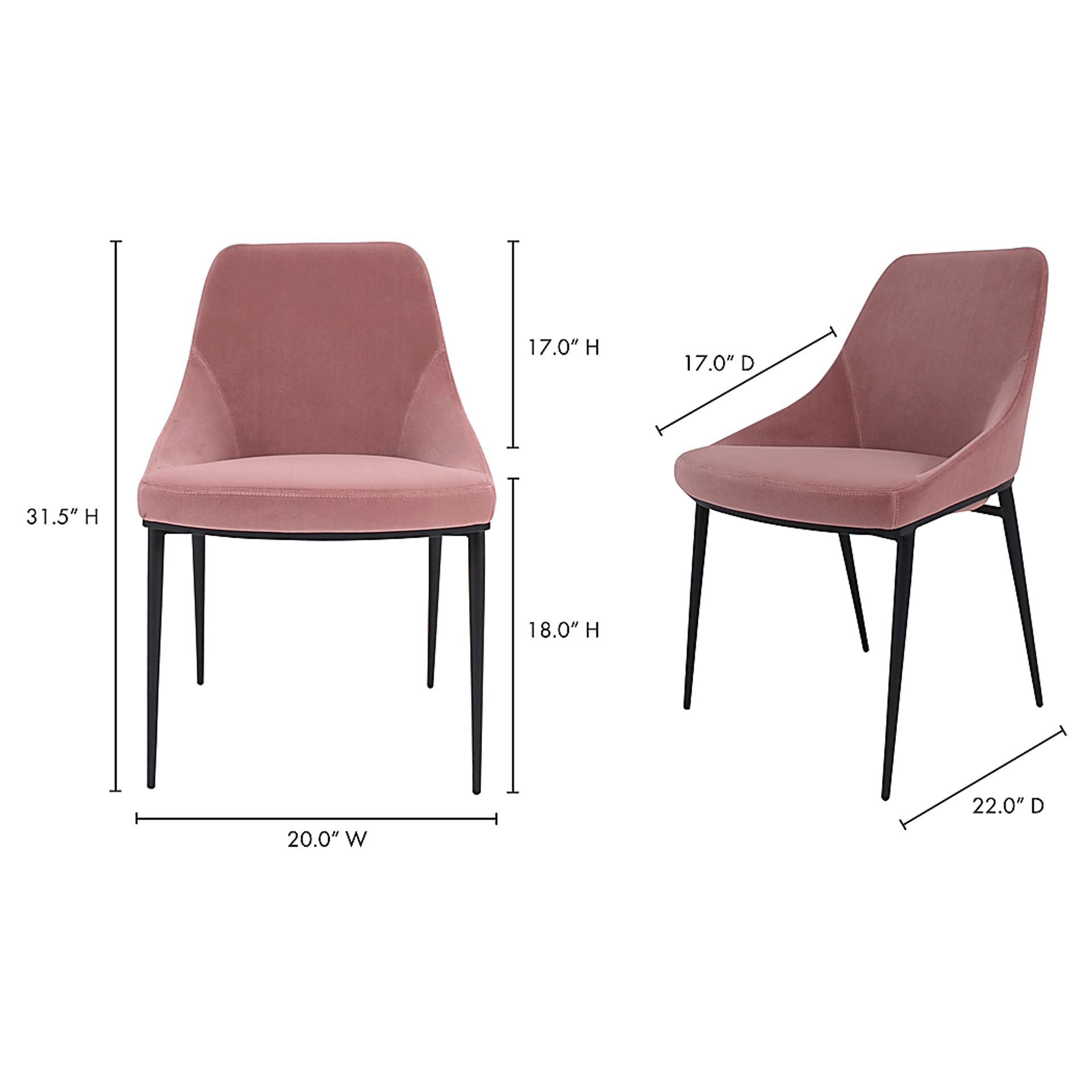 Ashberry Pink Dining Chair, Set of 2 - Image 10