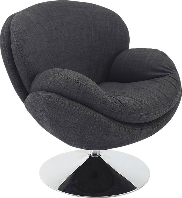 Ashbrook Black Accent Swivel Chair - Thumbnail - Image 1