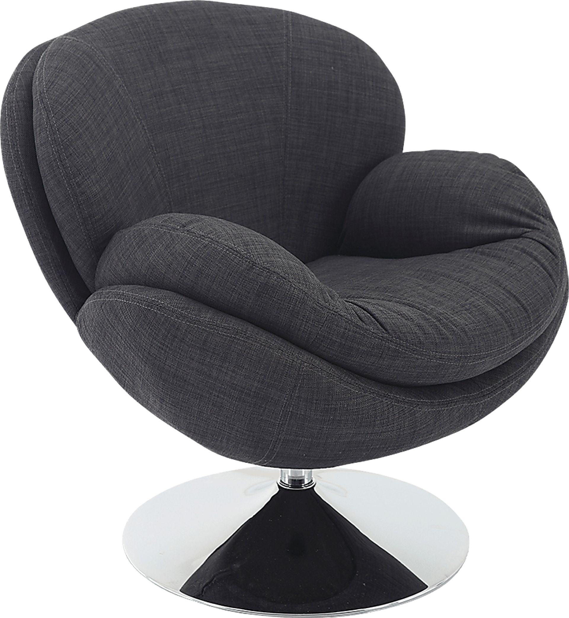 Ashbrook Black Accent Swivel Chair - Image 1