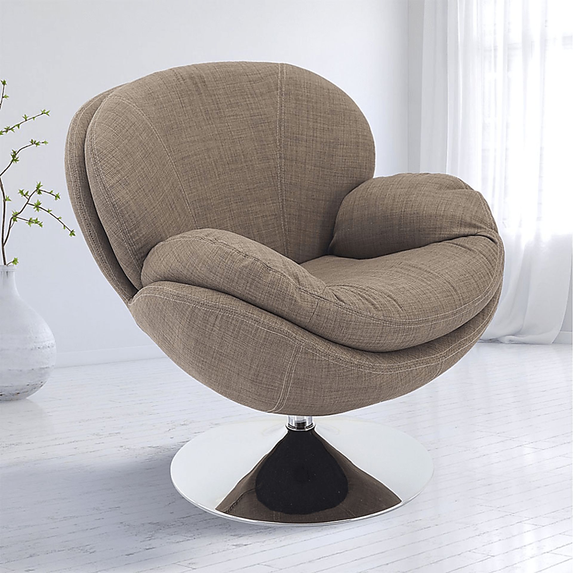 Ashbrook Khaki Accent Swivel Chair - Image 2