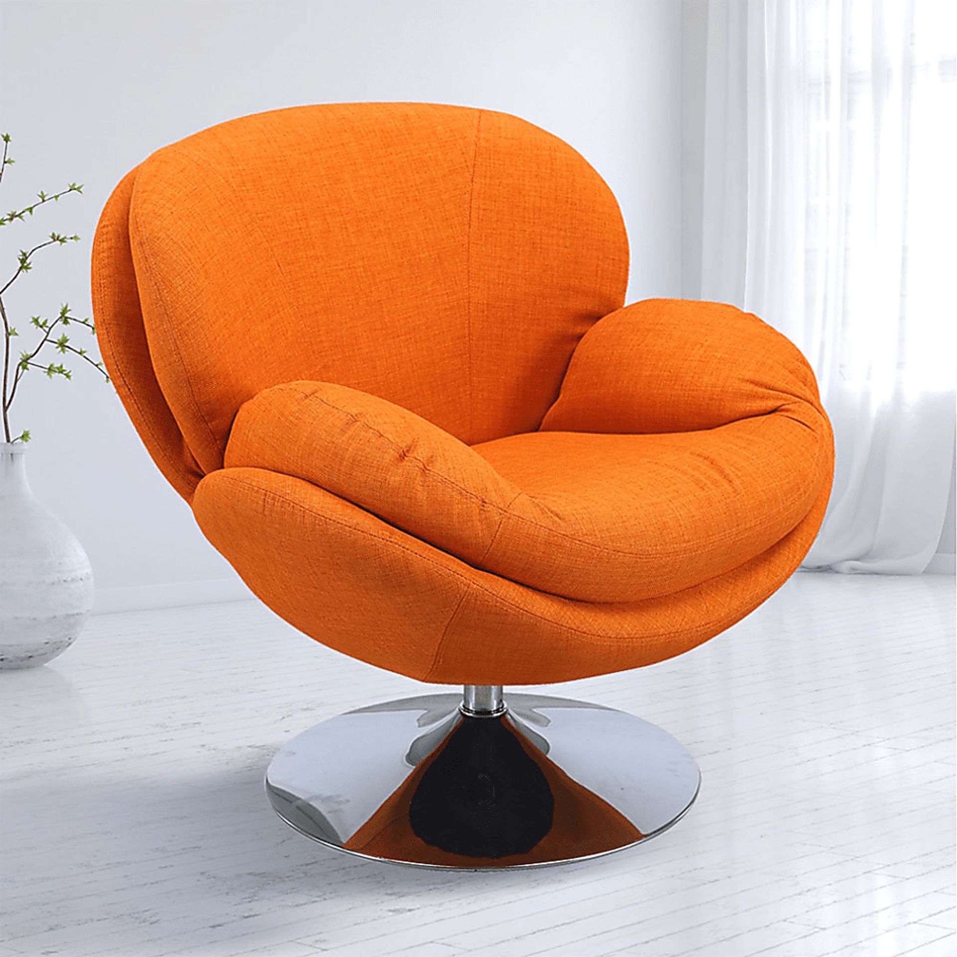 Ashbrook Orange Accent Swivel Chair - Image 2