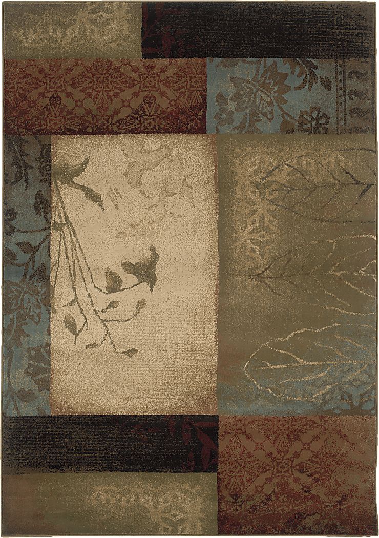 Ashby 5'3 x 7'6 Brown Multi Rug