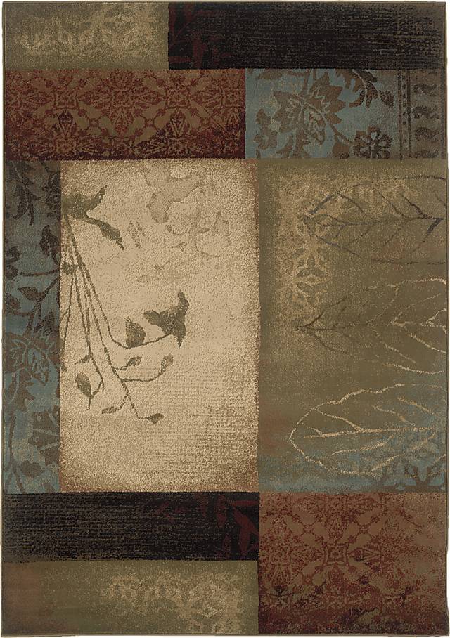 Ashby 5'3 x 7'6 Brown Multi Rug - Thumbnail - Image 1