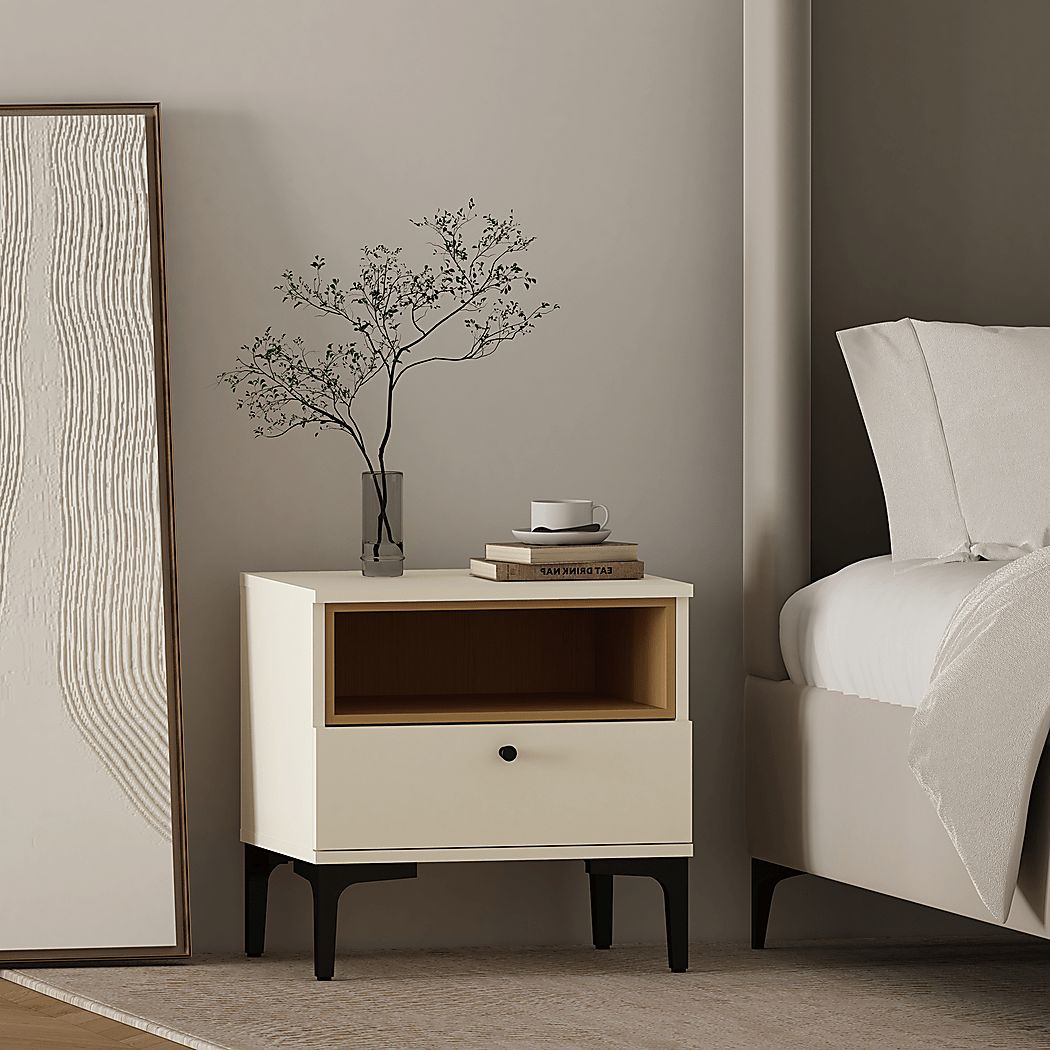 Ashcraft Cream Nightstand - Thumbnail 2
