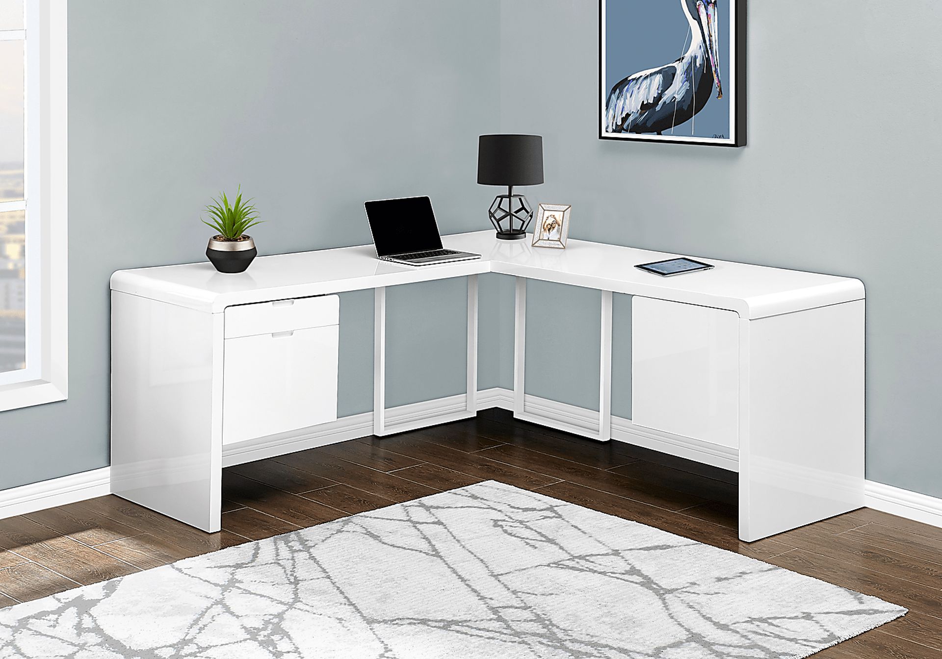 Ashcrest White Desk - Image 10